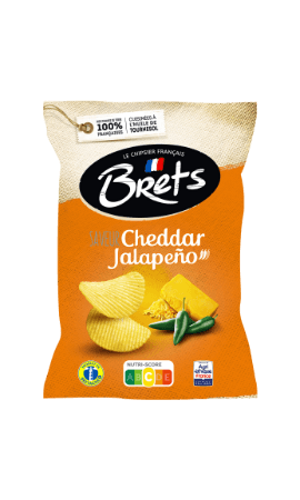 Chips saveur cheddar jalapeno Brets — photo du produit