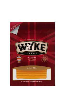 Fromage cheddar tranche mature rouge Wyke Farms — photo du produit
