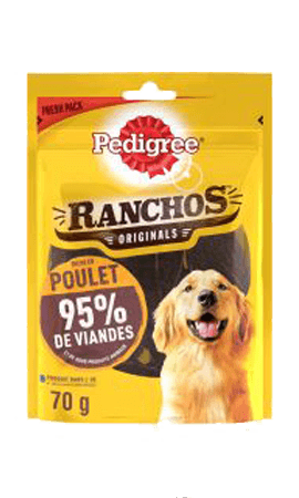 Friandises récompenses pour chien Ranchos riche en poulet Pedigree — photo du produit